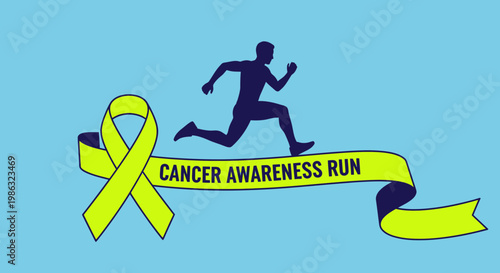 Cancer Awareness Run Graphic: Inspiring Design for Promoting Cancer Awareness Fundraising