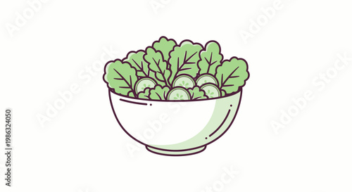 Fresh Green Leafy Vegetable in Bowl.