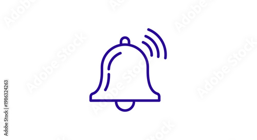 Bild auf Leinwand Notification Bell Icon Alert Symbol.