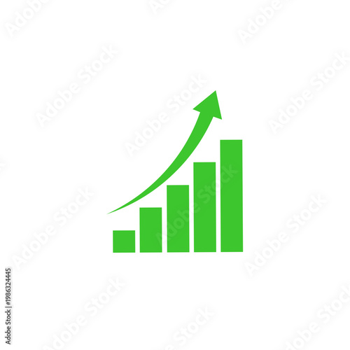 Growth chart icon business analytics graph up arrow vector Free Download Growth chart icon business analytics graph up arrow vector - GFXLoad