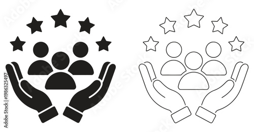 Customer retention icon customer loyalty icon, repeat customer and satisfaction concept, business growth and long term relationship management strategy vector