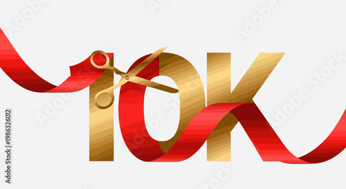 Celebrating Popularity: Cutting the Ribbon to Mark a Significant Milestone of 10K Followers