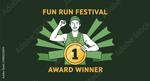 Celebrating Victory At The Fun Run Festival: Award Winner's Triumph In Sport Competition
