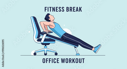 Chair Workout With Person Exercising To Improve Physical Fitness and Wellness