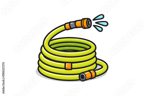 Garden Hose Spraying Water