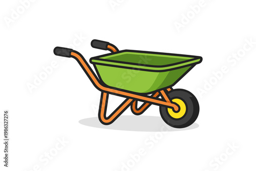 Green Wheelbarrow Illustration