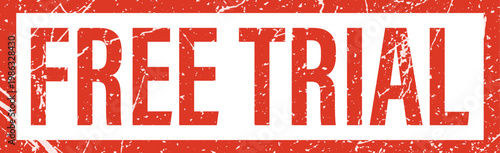Free trial stamp on white background.