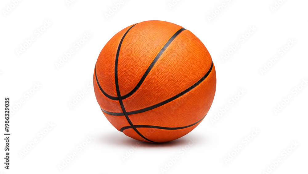 Fototapeta premium Classic orange basketball isolated on white background