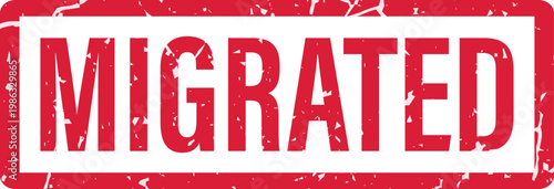 Migrated rubber stamp seal.