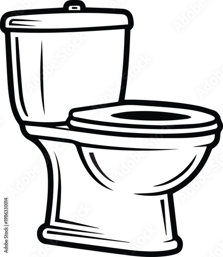 toilet commode icons in various styles on transparent background
