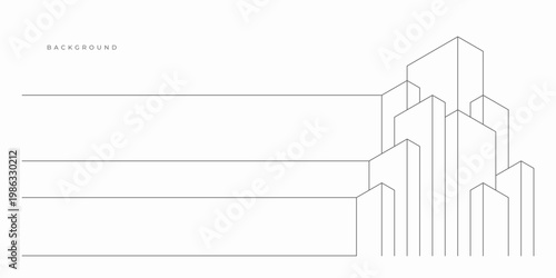 Abstract architectural construction. Geometric technological background.
