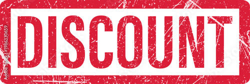 Discount stamp on white background.