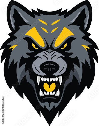 Vintage Wolf Head Illustration for T-shirt Print and Merchandising
