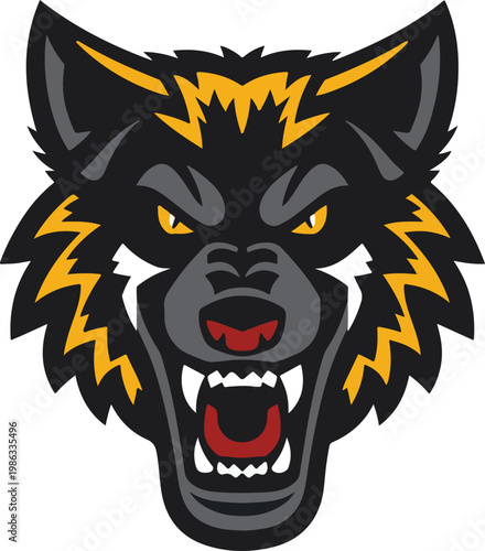Wild Forest Wolf Head Vector for Outdoor and Adventure Brand