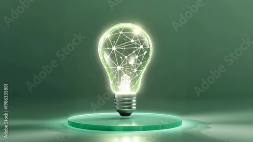 エメラルドの光回路を宿す電球でサステナブルな発想を表現