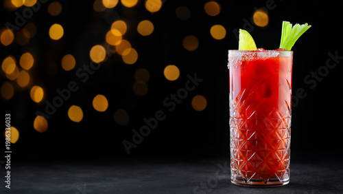 Bloody Mary Cocktail With Bokeh