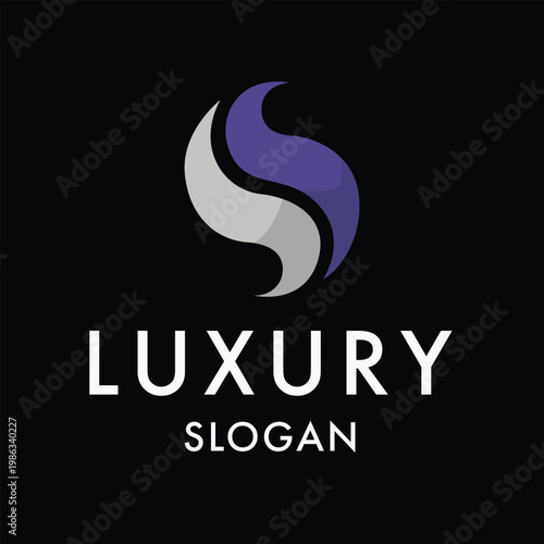 Modern S Curve Logo Design Luxury Abstract Shape Vector for Premium Brand Identity