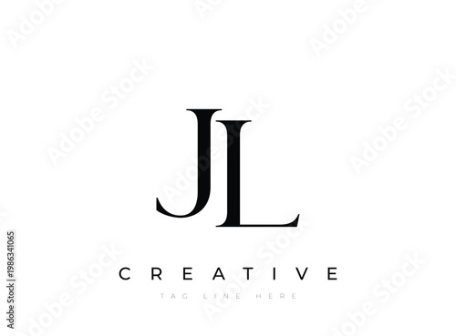 JL Creative logo template with tag line space for business