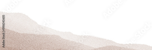 The surface features a textured brown sand effect, viewed from above, resembling a decadent cake.