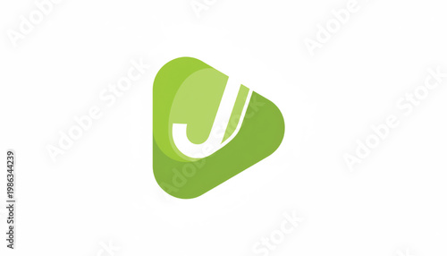 Bookmark icon with green glossy shape and white center notch, suitable for saving links and web pages