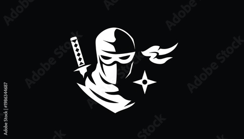 Warrior helmet icon with sunglasses, star emblem, and trident dagger for gaming logo and combat branding