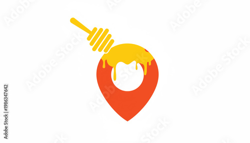 Fire location icon with dripping flames and warning burst lines for map navigation and hazard notifications