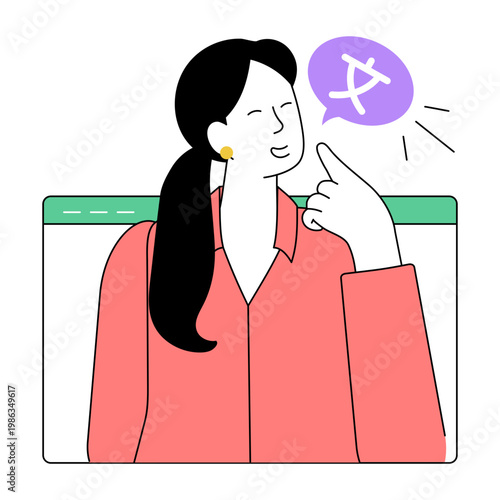 A drawing style illustration representing online practice