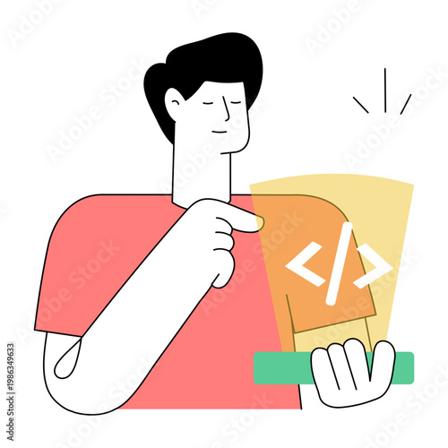 A flat style illustration depicting code sheet