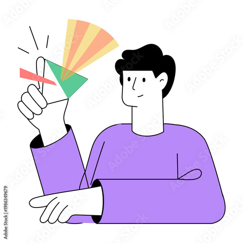 A doodle style illustration showing light experiment