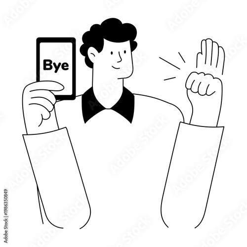 A flat style illustration depicting words card