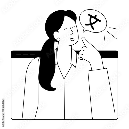 A drawing style illustration representing online practice