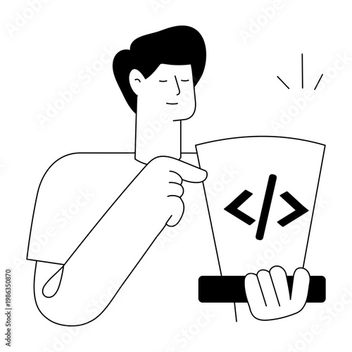 A flat style illustration depicting code sheet
