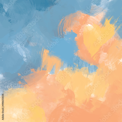 手描きの抽象背景素材_正方形