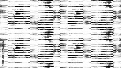 Abstract halftone vector texture overlay with black dotted pattern background