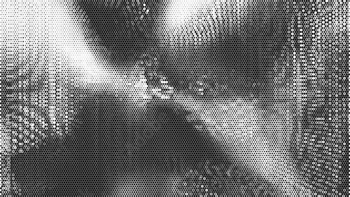 Abstract halftone vector texture overlay with digital nostalgia background