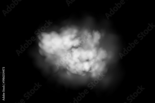 Dark smoky cloud background with foggy road and eerie horror atmosphere.