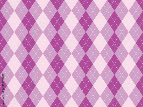 Argyle pattern seamless background in lavender for spring feminine fashion and accessories