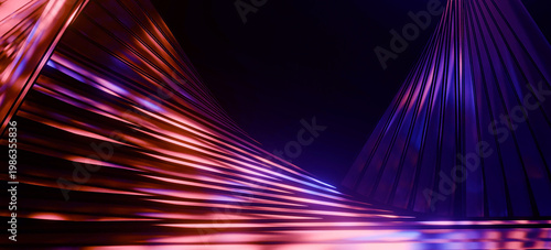 Futuristic neon light speed background abstract technology glowing stripes light movement trace digital energy beam sci fi flow speed glowing lines technology wallpaper.