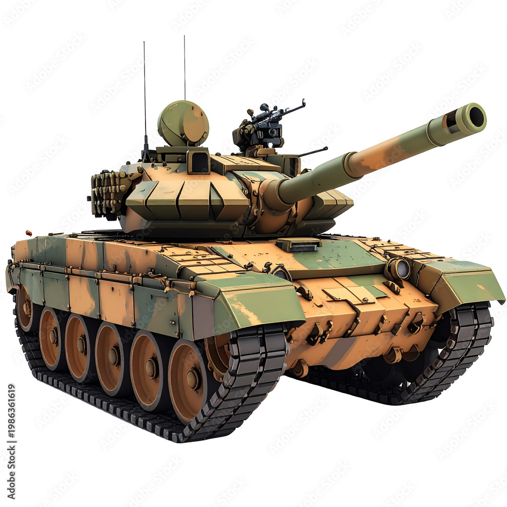 Obraz premium Char militaire, objet en 3 d