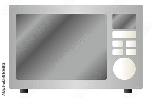 電化製品の電子レンジをグラデーションを付けてデザインしたアイコン、シンボル、ロゴ等ホームページにも使えるベクターのイラストのグラフィック素材