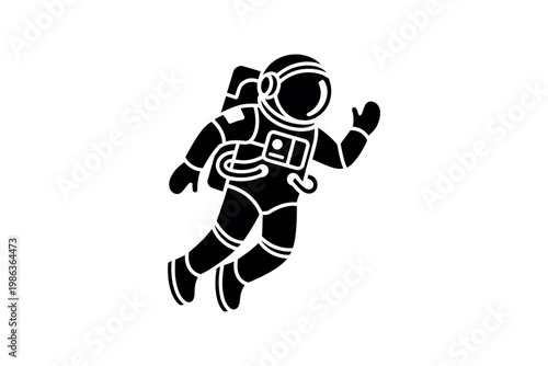 Astronaut floating in outer space, exploring the cosmos.