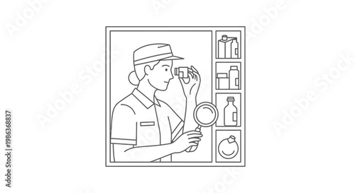 A man examines a magnifying glass closely.