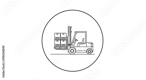 A forklift operator handling a pallet.
