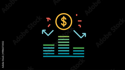 Financial Growth and Investment Icon Representing Profitability and Return on Investment