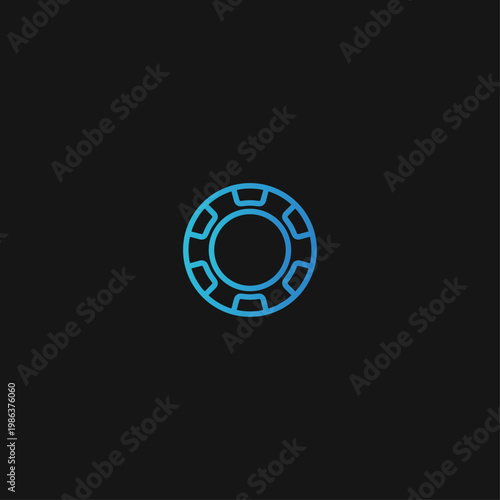 Poker icon flat vector logo design