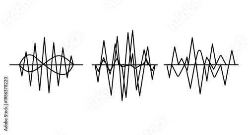 Collection of waveform patterns and signals.