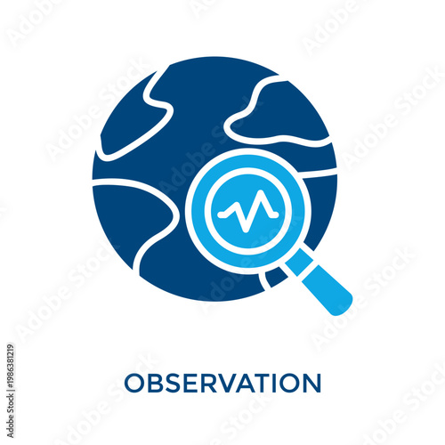 Observation Icon Dual Tone Style. Vector Illustration For Graphic Design