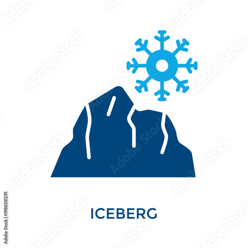 Iceberg Icon Dual Tone Style. Vector Illustration For Graphic Design