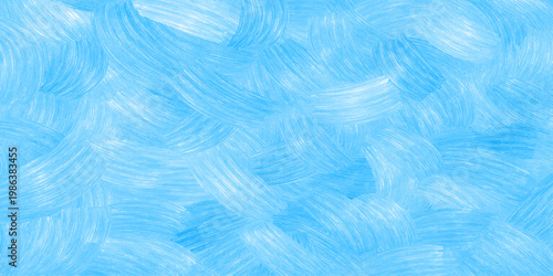 Soft blue abstract winter background featuring a frozen ice crystal pattern and delicate snowflakes on textured frost glass for a cold seasonal backdrop