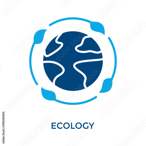 Ecology Icon Dual Tone Style. Vector Illustration For Graphic Design
